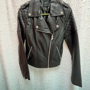 Forever 21 Quilted Black Leather Jacket
